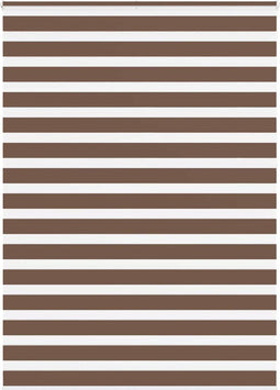 vidaXL - Zebra - rolgordijn - 155x230 - cm - stofbreedte - 150,9cm - polyester - bruin