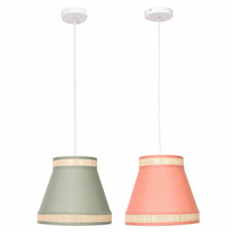 Plafondlamp DKD Home Decor 30 x 30 x 28 cm Natuurlijk Oranje Groen Rotan 28 x 28 x 28 cm 50 W (2...