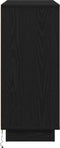 vidaXL - Zwart - Eiken - Dressoir - met - LED, - 90x32x75 - cm, - Gemaakt - van - Engineered - Hout