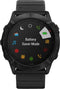 Garmin Fenix 6X Pro 51 mm zwart met een zwarte siliconen polsband