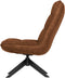 WOOOD Jouke Draaifauteuil - Kunstleer - Cognac - 97x70x85