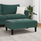 vidaXL - Voetenbank - 77x55x31 - cm - fluweel - donkergroen