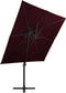 vidaXL - Zweefparasol - met - dubbel - dak - 250x250 - cm - bordeauxrood