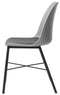 24Designs Mackay - Stoel - Set van 2 - Grijs met zwart onderstel (2 stuks)