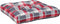 vidaXL - Palletkussen - 50x50x12 - cm - stof - ruitpatroon - rood