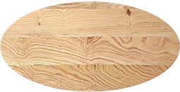 vidaXL - Tafelblad - 100x50x2 - cm - ovaal - massief - eikenhout