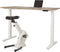 Ergonomisch elektrische verstelbaar zit/sta bureau Teez breed 140CM diep 80CM bladkleur Halifax Eiken framekleur Wit (RAL9010)