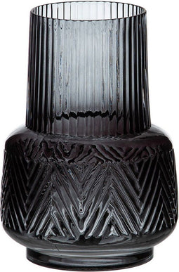 Vaas 17 x 17 x 23,5 cm Grijs Glas