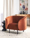 Fauteuil LOEN Fluweel Oranje
