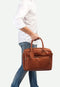 Burkely Vintage Mitch Worker - Laptoptas 14 inch - Stevig leer - Cognac