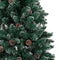 vidaXL - Kerstboom - met - echt - hout - en - sneeuw - smal - 180 - cm - groen
