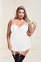 Baci Lingerie Top en string set -XXXL/XXXXL- BUSTIER AND GSTRING Wit