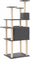 vidaXL - Kattenmeubel - met - sisal - krabpalen - 166 - cm - donkergrijs