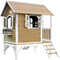 AXI Tom Speelhuis in Bruin/Wit - Met Verdieping en Witte Glijbaan - Speelhuisje voor de tuin / buiten - FSC hout - Speeltoestel voor kinderen