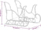 vidaXL - Kerstdecoratie - rendieren - en - slee - 280x28x55 - cm - acryl