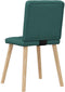 vidaXL - Eetkamerstoelen - 2 - st - stof - donkergroen