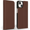 Accezz iPhone 14 - Premium Leather Slim Bookcase - Echt Nappa leer - Bruin