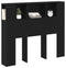 vidaXL - Hoofdbord - Kasten - Zwart - Eiken - 120x19x104,5 - cm - Bewerkt - Hout