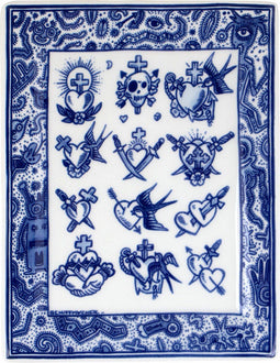 Royal Delft Schiffmacher bord Old School collection 15 x 12 cm