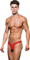 Envy - Microfiber Lowrise Zip Thong S/M Red