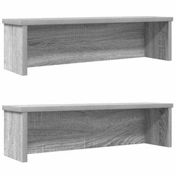vidaXL - Keukenrekken - stapelbaar - 2 - st - 50x15x16 - cm - grijs - sonoma - eiken