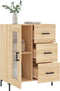 vidaXL - Dressoir - 69,5x34x90 - cm - bewerkt - hout - sonoma - eikenkleurig