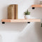 vidaXL - Wandschap - 60x40x(2-6) - cm - onbehandeld - massief - eikenhout