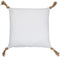 J-Line kussen Gezicht Vierkant - polyester - wit