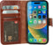 Mobiparts Excellent Wallet Case 2.0 - Flip cover - Echt leder - Bruin (iPhone 14 Pro)