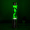 Fisura Lavalamp - Zilver - Met Groene Vloeistof En Gele Lava