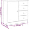 vidaXL ALTA - Dressoir - Massief grenenhout - 77x35x73 cm - Wit