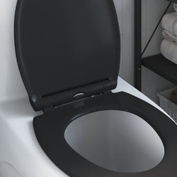 vidaXL - Snelle - Release - Toiletbril - met - Soft - Close - Duroplast - Zwart