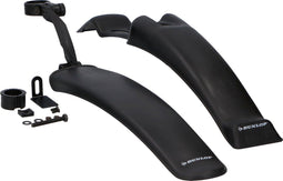 Dunlop 2x Spatbord Fiets/Mountainbike - 24/26" - Verstelbaar - Zwart (2 stuks)
