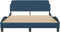 vidaXL - Bedframe - met - hoofdeinde - zonder - matras - 140x190 - cm - stof - blauw