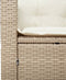vidaXL - Tuinstoel - met - kussens - poly - rattan - beige