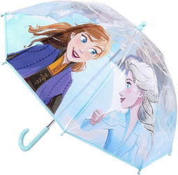 Disney Frozen kinderparaplu - blauw/transparant - D71 cm