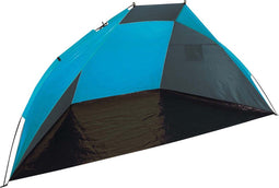 Bo-Camp Windschelp - Compact opvouwbaar - Waterdicht PE grondzeil - Grijs/Blauw
