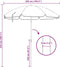 vidaXL - Strandparasol - met - Aluminium - Paal - Blauw - & - Wit - 300 - cm