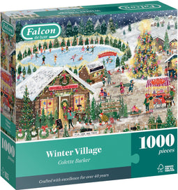 Falcon - Winter Village - 1000 stukjes puzzel - Meerkleurig