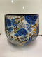 TS Collection - Bloempot Dutch blue - 33x28 - Metaal & Epoxy - Exclusieve woonitems voor binnen - Handgemaakt - Unieke print - Designed by Lammie