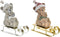 Kerstversiering DKD Home Decor Hars Beer (10 x 4 x 9,5 cm) (2 Stuks)