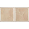 Schilderij Home ESPRIT Wit Natuurlijk Modern Met reliëf Scandinavisch 100 x 3,8 x 100 cm (2 Stuks)