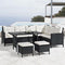 Juskys Manacor - Loungeset - Hoekbank met fauteuil - Zwart/crème