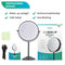 Mirlux Make Up Spiegel - LED Verlichting - 10x Vergroting - Draadloos - Zwart
