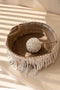 The Boho Fringe mand wit 40cm