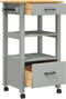 vidaXL - Keukentrolley - MONZA - 48x40x90 - cm - massief - grenenhout