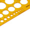 Aristo cirkelsjabloon - afmetingen 200x100mm - diameter 1 tot 36mm - 25 cirkels - oranje transparant - AR-5031