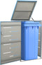 vidaXL - Containerberging - vierdubbel - 276,5x77,5x112,5 - cm - roestvrij - staal