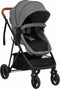 vidaXL - Kinderwagen - 3-in-1 - staal - lichtgrijs - en - zwart