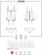 Obsessive Heartina Korset & String - Jarretelset - Maat L/XL - Zwart